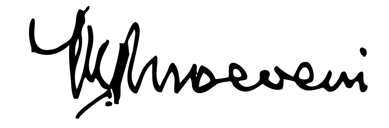H.E. Yoweri Kaguta Museveni signature